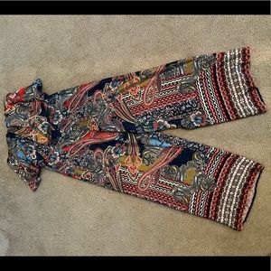 Anthropologie silk jumpsuit